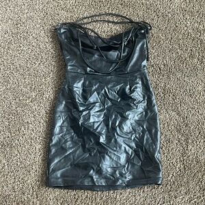 Black Leather Dress (short) from Windsor. Size M